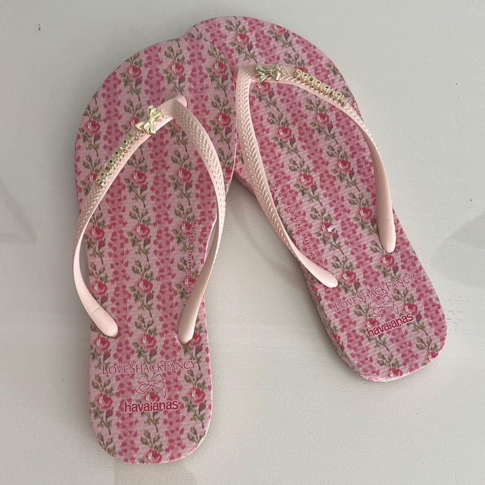 Havaianas LoveShackFancy Pink Floral Sandals